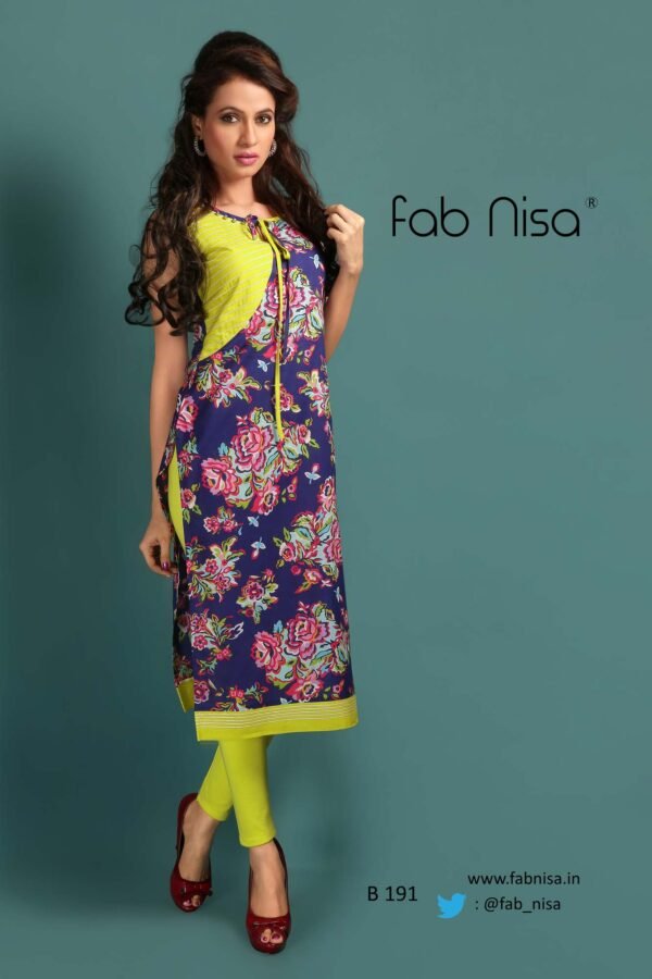 Deep Blue Floral Kurti