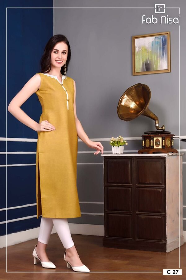 Mustard Solid Kurti