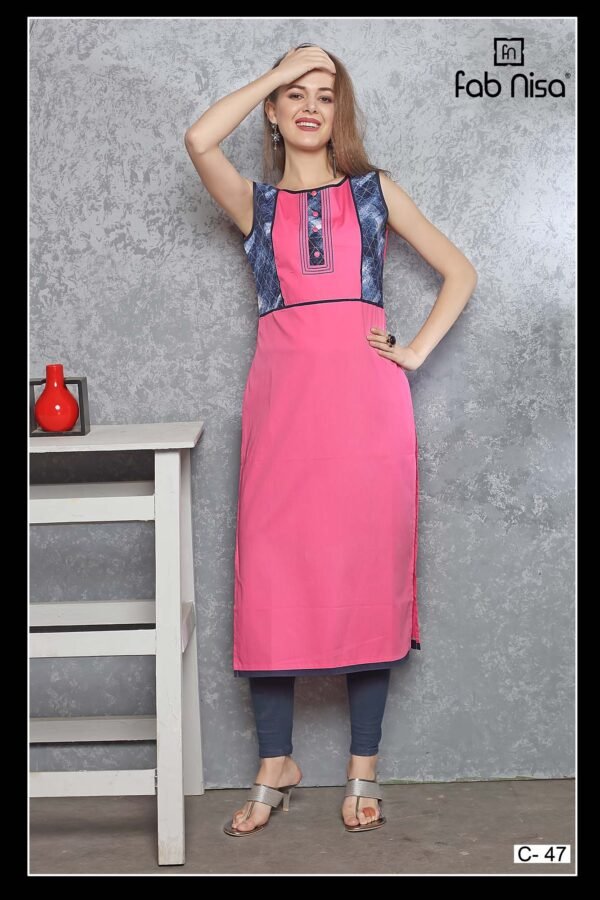 Solid Pink Kurti