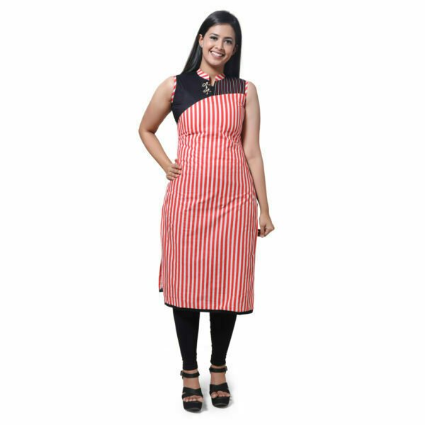 Red Stripped Kurti