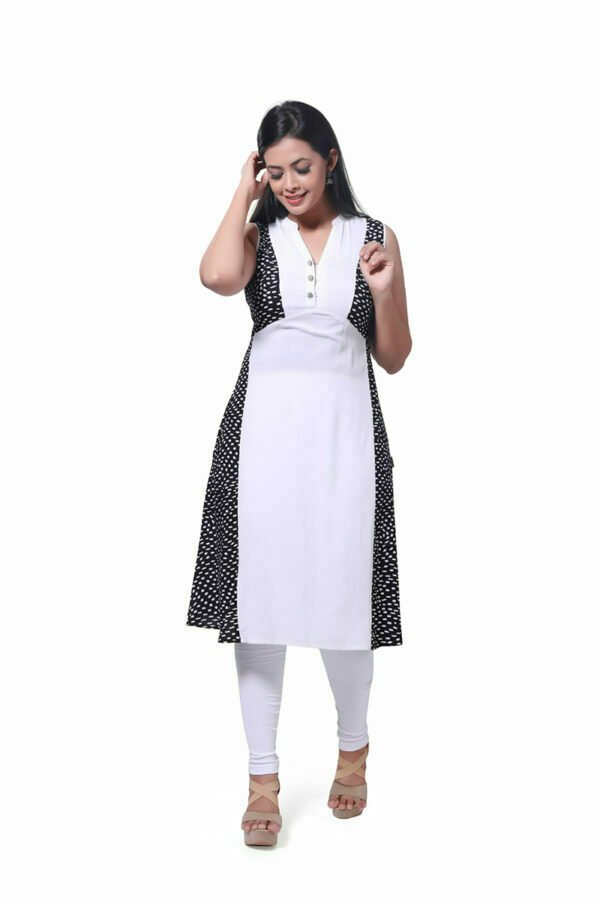 Black Asymmetric Cut Kurti