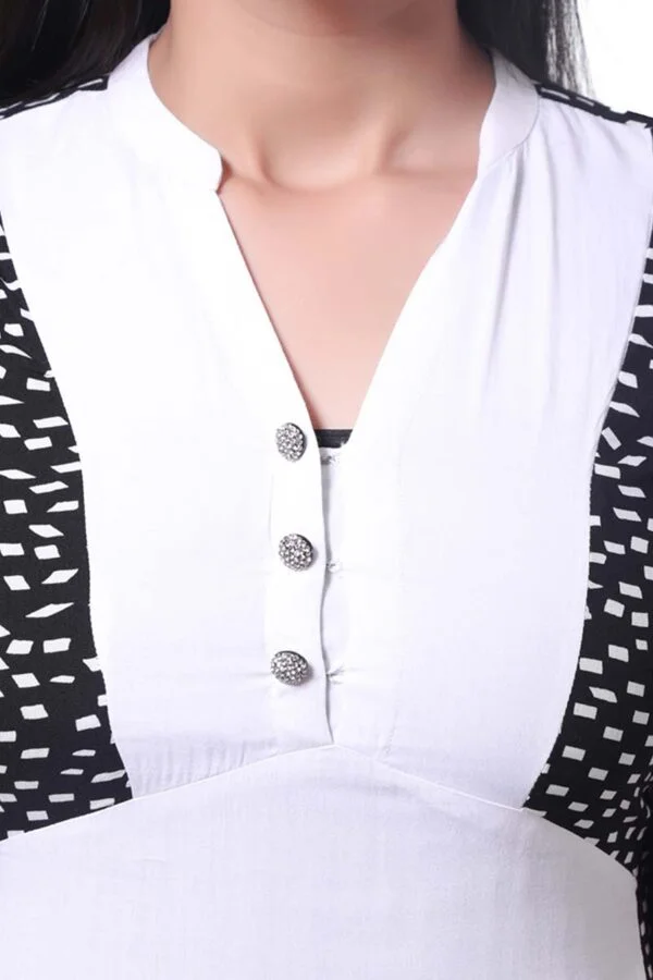 Black Asymmetric Cut Kurti - Image 2