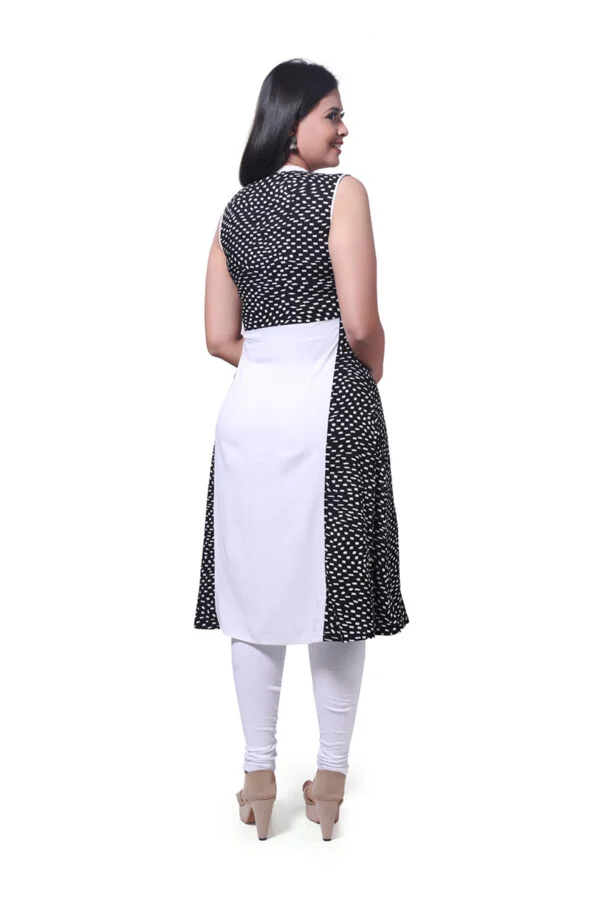 Black Asymmetric Cut Kurti - Image 3