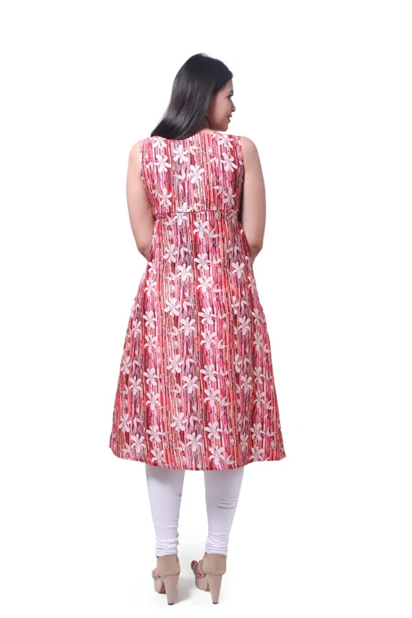 Peach Floral Printed Kurti - Image 5