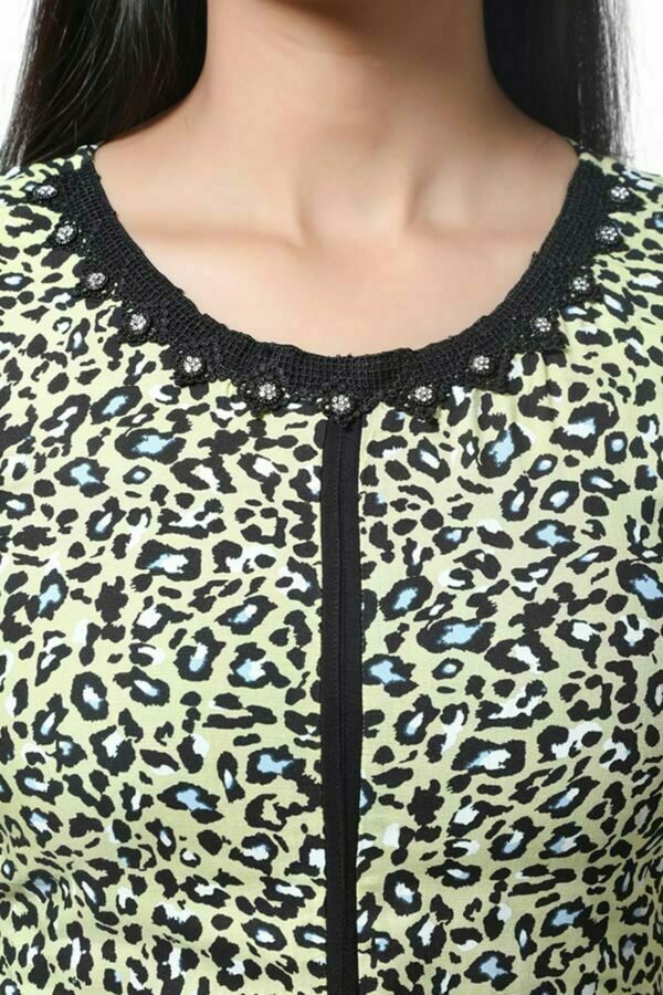 Lemon Cheetah Print Kurti - Image 4