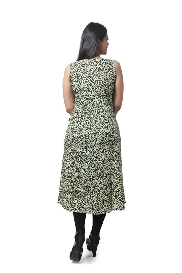 Lemon Cheetah Print Kurti - Image 5