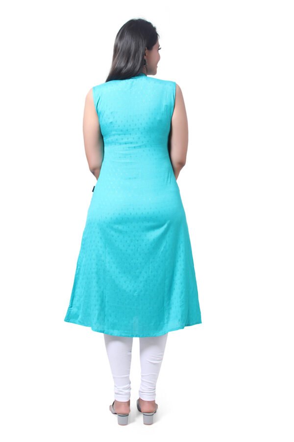 Sea Green Printed Kurti - Image 6